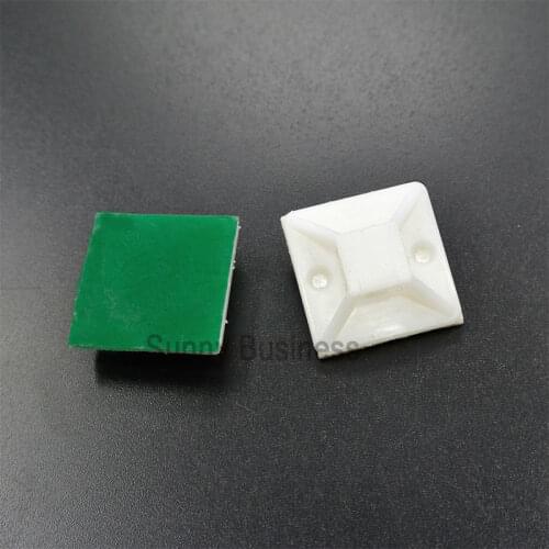 50pcs 1" 25x25mm Self Adhesive Stick-on Mounts Cable Ties / Routing Looms, Wire & Cable for 6.2mm Zip Tie