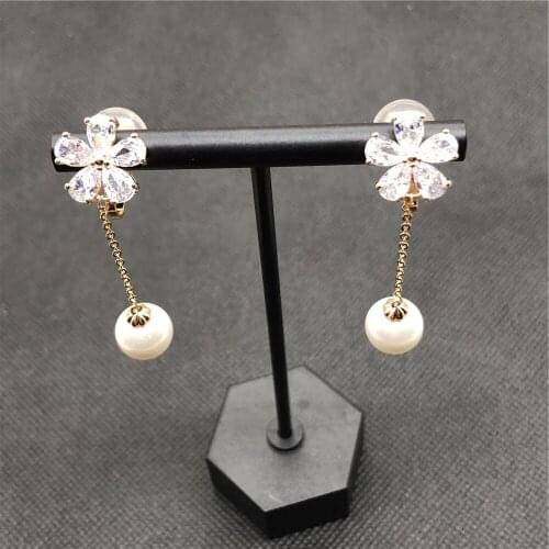 Earrings 2021 Trend Female European American Style Copper Fashion For Women Set Zircon S925 Silver Needle Jewelry Clip Earrings