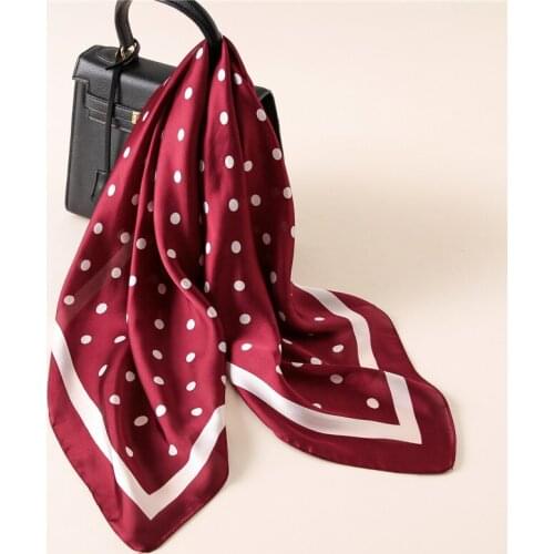 KOI LEAPING new summer decoration woman fashion scarves Dots pattern printing 70cmx70cm small square scarf scarves headscarf hot