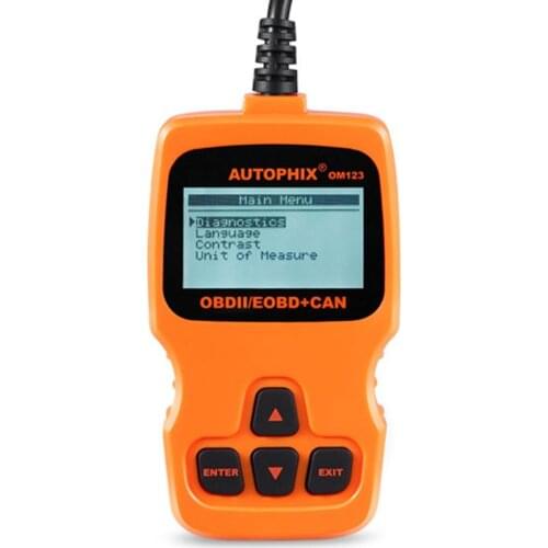 Autophix OM123 OBD2 Scanner EOBD Auto Code Reader Car Diagnostic Tool Engine Scan Tool with Live Date (Orange)