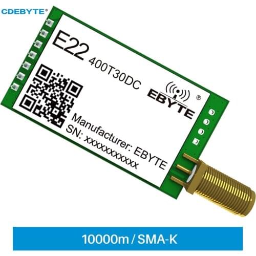 SX1262 LoRa RF Wireless Module 433MHz 470MHz 490MHz 30dBm 10km UART Transceiver Receiver Transmiter CDEBYTE E22-400T30DC