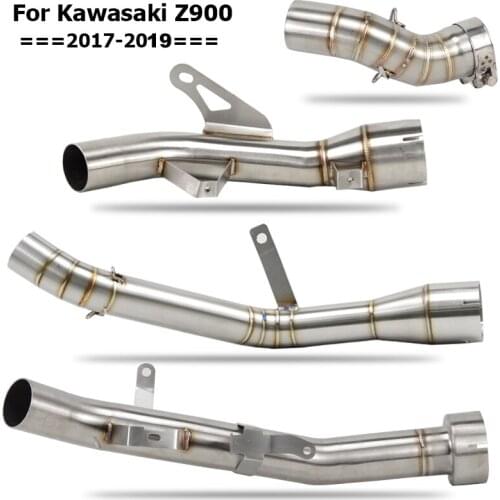 Z900 Motocross Exhaut 51mm Inlet Decat Race Eliminator Exhaust Remove Catalyst Middle Mid Link Pipe For Kawasaki Z900 2017-2019
