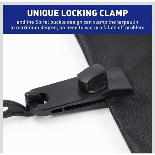 1 Pc Tarpaulin Linoleumclip Clip Quality Durable Awning Tent Lashing Buckle Outdoor Camping Awning Hook Windproof Rope Barb Clip