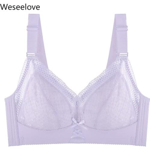 Weseelove Plus Size Lace Bras for Women Sexy Lingerie Super Push Up Brassiere Girl B C D E Womens Bralette Underwear B13-5