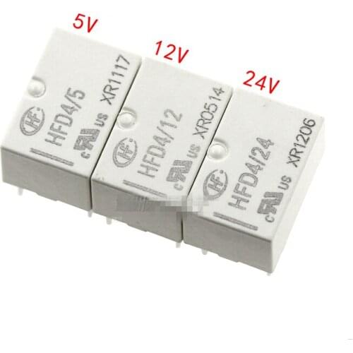1PCS Relay HFD4/5 HFD4/12 HFD4/24 8PIN 2A Two sets of conversion DIP8
