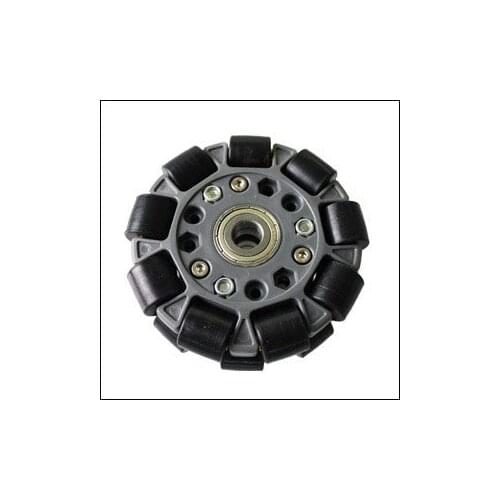 100mm Double Plastic Omni Wheel W/Bearing Rollers & Central Bearing 14058
