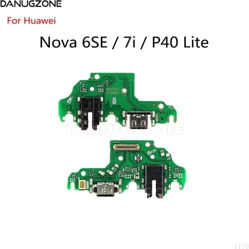 10CS/Lot For Huawei Nova 6SE / Nova 7i / P40 Lite USB Charging Dock Port Socket Jack Plug Connector Charge Board Flex Cable