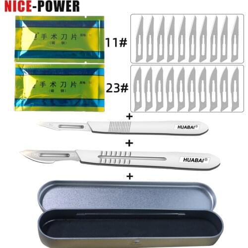 #11 #23 Scalpel Set Carbon Steel Blades Surgical Knife Blades Carving Sculpting Handle Multi-function Scalpel HOT