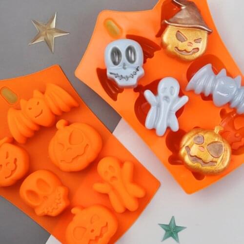 Halloween Mold Silicone material Bat pumpkin shape Soap Handmade mould for soap making DIY GIFT Present Tool