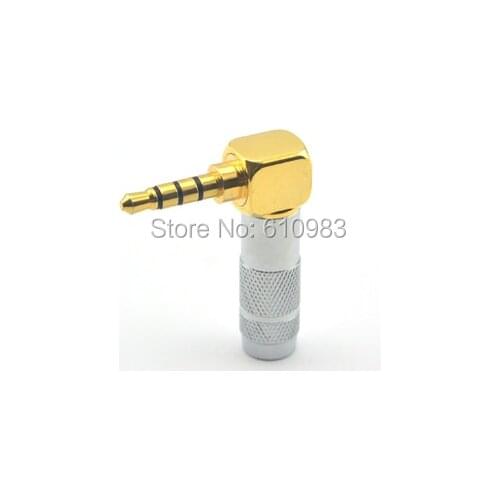 5pcs/lot 3.5mm 4 pole Speaker cable Connector For 6mm Cable 3.5mm 4 tracks stereo audio plug Adapter