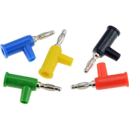 5PCS/Lots Side Screw Connection 4mm Banana Plug Stackable Nickel Plated Speaker Multimeter Banana Plug Connector