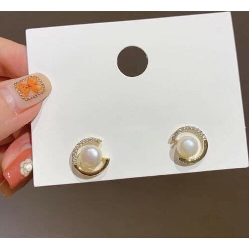925 Sterling Silver Earrings Findings Settings Base Mountings Parts for Coral Pearls Agate Crystal Stones Jade 5pairs/lot