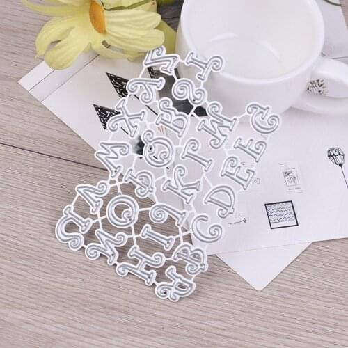 Alphabet Letters Decoration Metal Steel Frames Cutting Dies DIY Scrap Booking Photo Album Embossing Paper Cards 10.2*6.9cm