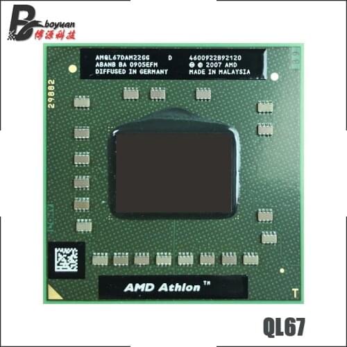AMD Athlon 64 X2 QL-67 QL 67 QL67 2.2 GHz Dual-Core Dual-Thread CPU Processor AMQL67DAM22GG Socket S1