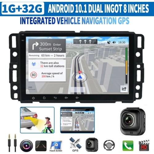 1set 2 Din Car Android 10.1 8" Radio Stereo GPS Multimedia bluetooth-compatible Fit For GMC Chevrolet Chevy Yukon DIY Moulding