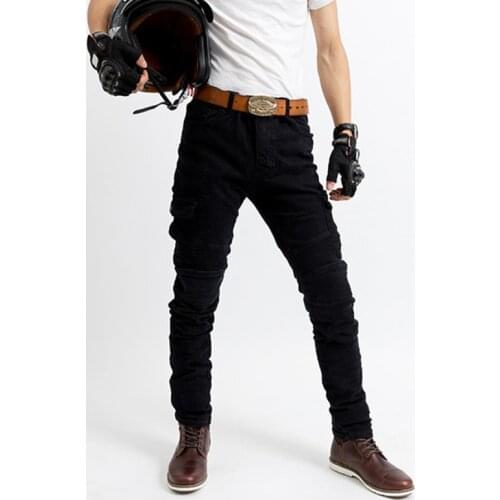 Free shipping four seasons new motorcycle racing pants motorcycle riding equipment anti-fall straight high elastic jeans