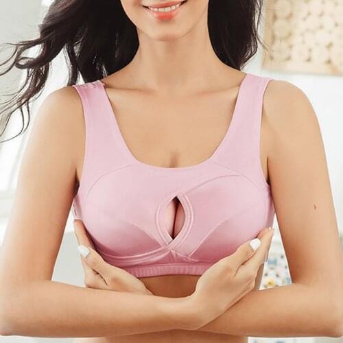 Elifashion Oversize 6XL Sports Shockproof Women Underwear Seamless Sleep Solid Color Cotton Bra