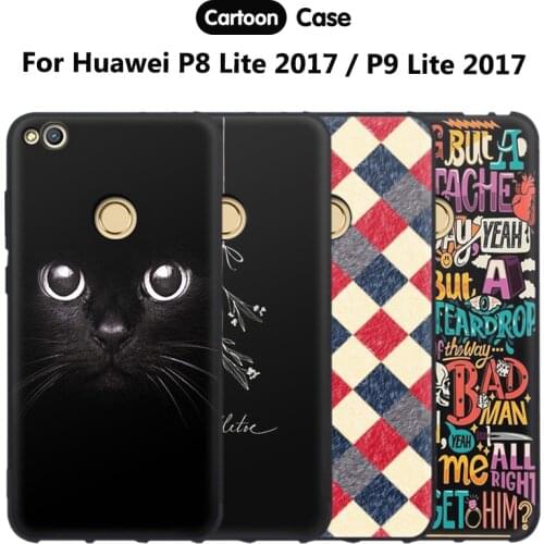 JURCHEN Phone Case For Huawei P9 Lite 2017 / Honor 8 Lite / GR3 2017 Silicone Soft Back Funda For Cover Huawei P8 Lite 2017 Case