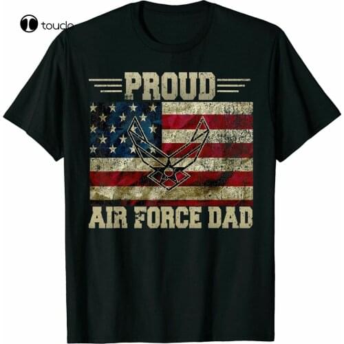 Proud Air Force Dad Military Veteran Pride Us Flag T-Shirt Tee Gift 2021