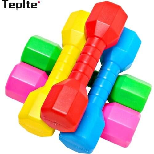 Children Dumbell Plastic Fitness Equipment Kids Training Performance Outdoor Dancing Tool Workout Exercise Colorful Toy