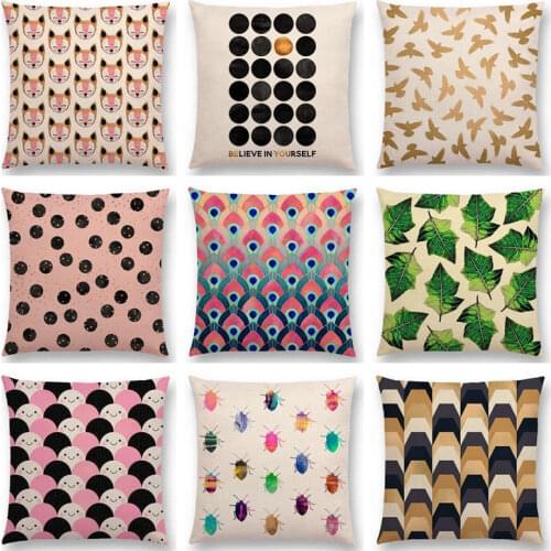 Hot Sale Abstract Geometrical Pattern Lively Interesting Design Colorful Spots Funny Mini Things Decor Cushion Sofa Throw Pillow
