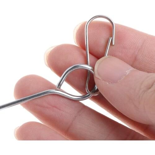 Parrots Birds Food Holder Support Stainless Steel Fruit Spear Stick Meat Skewer K1MF