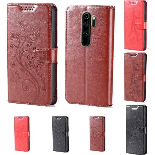 Intaglio icon butterfly flower Tower Flip Leather Wallet Phone Case For Xiaomi Redmi Note 8 Pro Phone cover with card slot