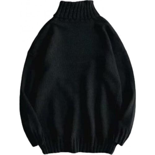 Men Women Autumn Winter Solid Color Knit Sweater Long Sleeve Turtle Neck Jumper Fashion Male Casual Streetwear Pullover свитер