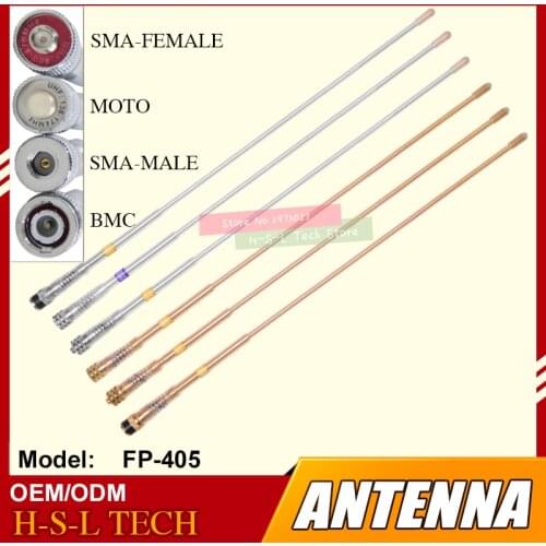 Free Shipping BNC/SMA Walkie Talkie Soft Antenna Dual Band VHF/UHF 144/430MHz High Gain Antenna Flexible Spring For Puxing TYT