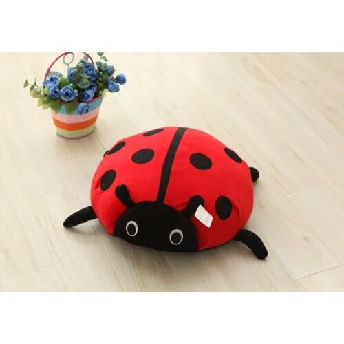 Stuffed animal plush 35x35cm insect spot ladybird plush toy soft doll coccinella throw pillow gift b0255