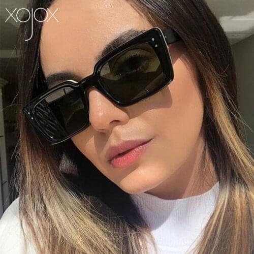 XojoX Vintage Decorative Sunglasses Women Brand Designer Shades Eyewear Men Square Fashionable Sun Glasses