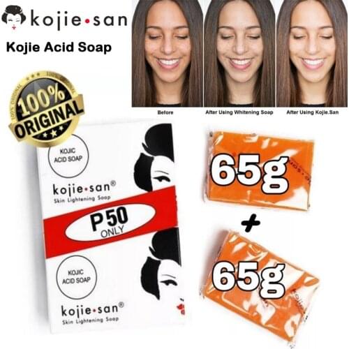 Original Kojie San Whitening Soap Dark Black Skin Lightening Soap Aojic Acid Glycerin Face Body Bleaching Soap 125g P50