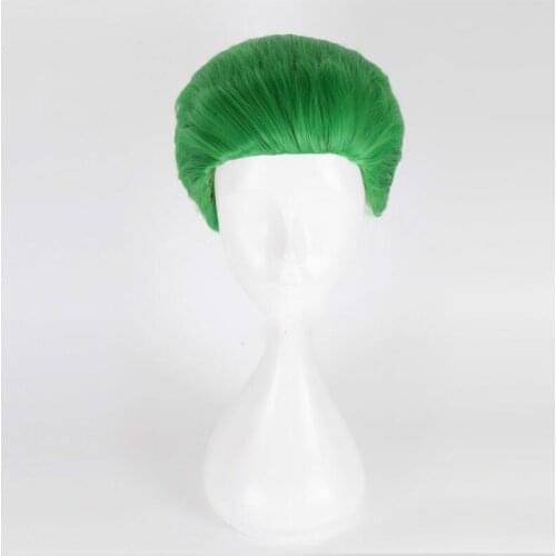 The Joker Wig Green Short Heat Resistant Synthetic Hair Cosplay Wigs + Wig Cap