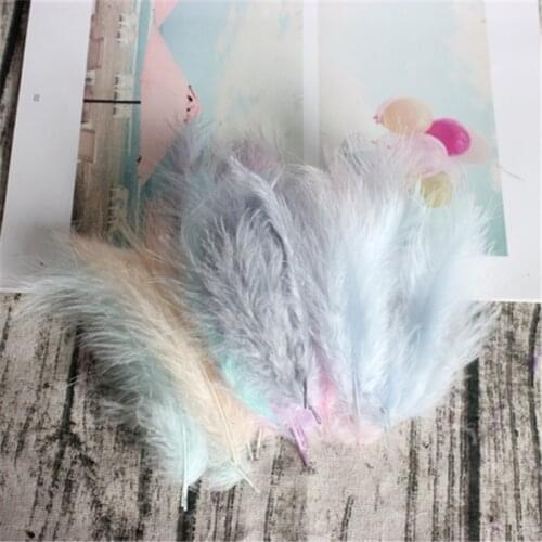 Plumes Turkey Feathers 4-6 Inches 10-14cm Chicken Plumas Turkey Marabou Feathers for Jewelry Making DIY Craft Decor 50pcs
