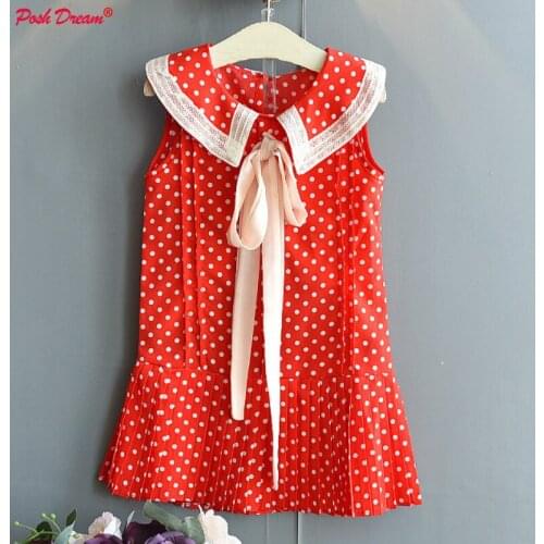 Girls Dress 2020 Summer New Fashion Children Sleeveless Vest Dress Little Girl Baby Polka Dot Chiffon Princess Tutu Dress