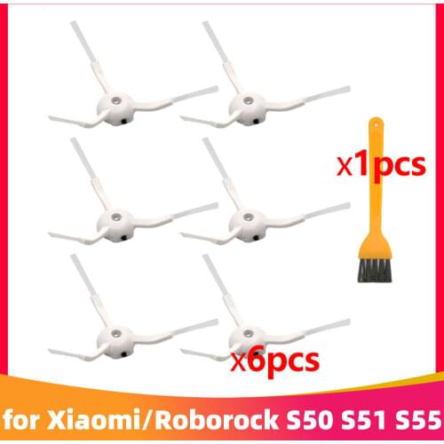 5Pcs 3 Arms Side brushes for Xiaomi/Roborock S50 S51 S55 Robot Vacuum Cleaner Brushes Parts Accessories Side Brush