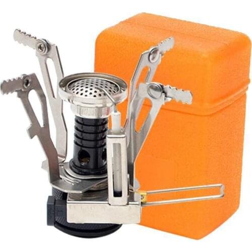 Folding Camping Stoves Portable Mini Furnace With Electronic Outdoor Stove Ignition Burners Picnic For Travel Cooker Integr F4E4