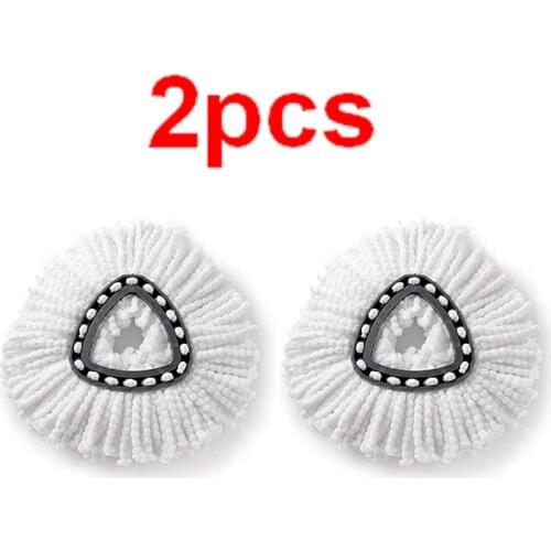2 PCS Adapt To Vileda Q-cedar Triangle Plate 360 Degree Rotating Mop Head Replacement Head Fiber Mop Accessory Household Utensil