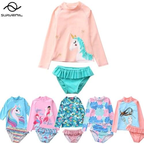 Детские раздельные купальники SURVENIL China At AliExpress