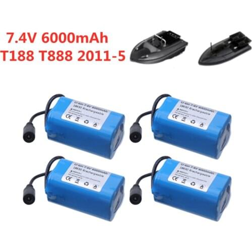Upgraded 7.4V 6000mah 2S Lipo battery For T188 T888 2011-5 Remote Control RC Fish Finder Fishing Bait toys Boats Spare Parts