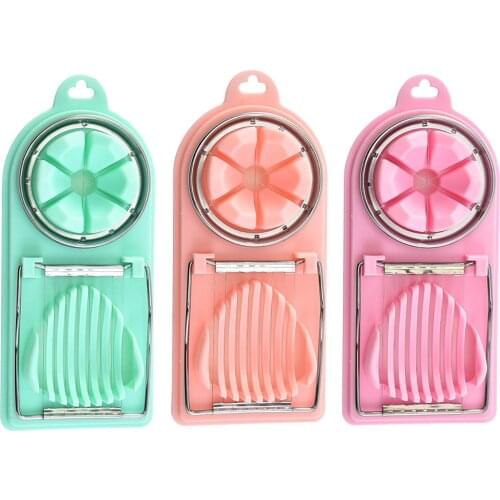 Schnesland 2in1 Egg Cutter Stainless Steel Egg Slicer Kitchen Tools