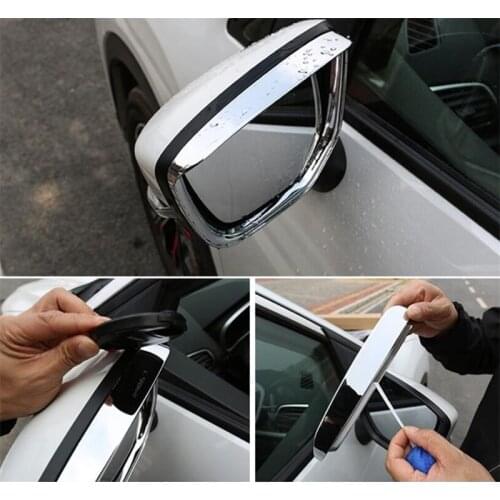 For Mitsubishi Eclipse Cross 2017 2018 2019 Rearview Mirror Rain Shield Sun Visor Cover Trim Exterior Car Styling Accessories