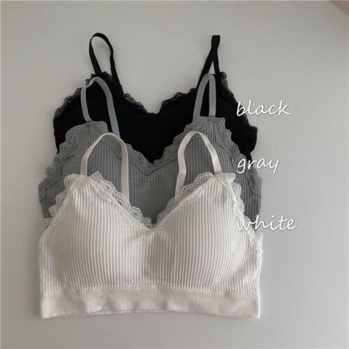 Tube tops Women summer Korean sweet sexy Lace underwear female camisole sleeveless bottoming vest no steel ring students bra