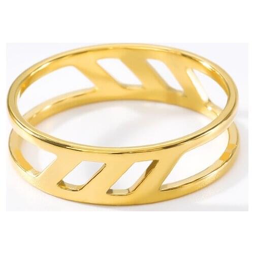 Rose Gold Color Minimalist Rings For Women Fashion Jewelry Stainless Steel Finger Ring Anelli Donna Moda Mujer 2020