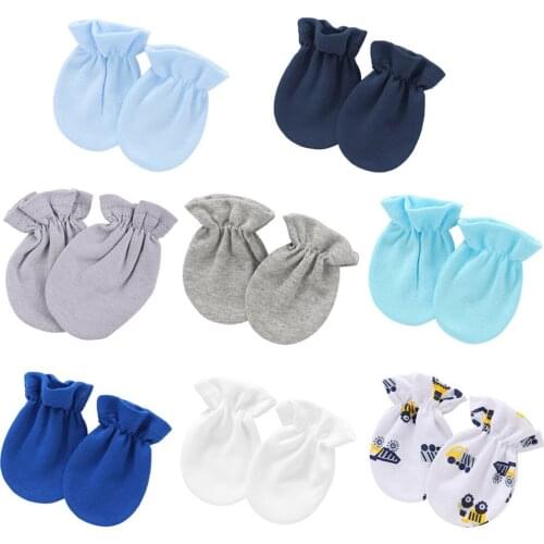 1 Pair Baby Anti Scratching Soft Cotton Gloves Newborn Protection Face Scratch Mittens Infant Handguard Supplies