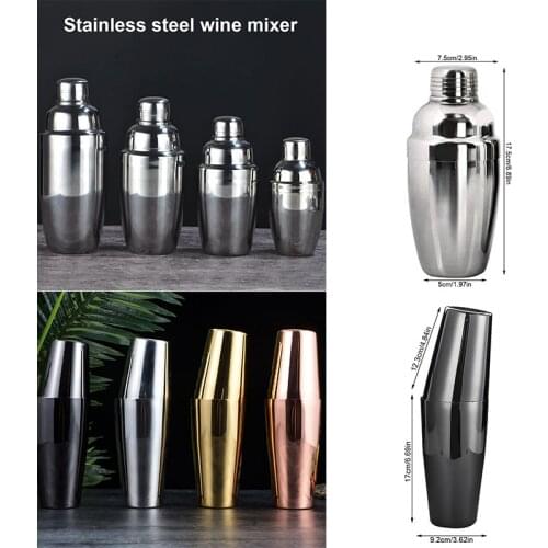 1PC Cocktail Shaker Set Stainless Steel Boston Martini Drinks Shaker for Bar Home Bartende Bar Tool Black/Silver/Gold/Pink