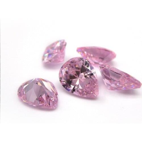 13x18mm Pick Colors 50pcs Pear Shaped CZ Loose Gems Garnet White Black Big Size Cubic Zirconia Stone