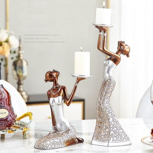 2 pcs/Lot Table Candle Holder Plating Metal Candlestick Geometric Round Romantic Candle Holder for Wedding Dinner Decorat ZZT020