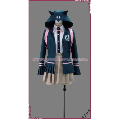 2016 Super DanganRonpa Chiaki Nanami Uniform Jacket White Skirt Anime Halloween Cosplay Costumes With Backpack