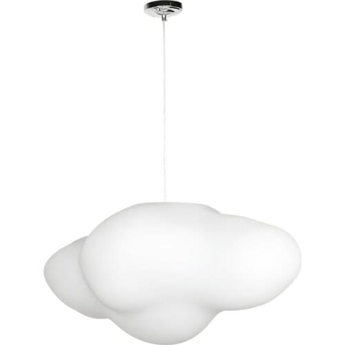 White plastic floating cloud chandelier for childrens room decoration LED 16 color remote control dimming hanging lamp